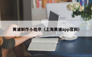 定安黄浦制作小程序（上海黄浦app官网）